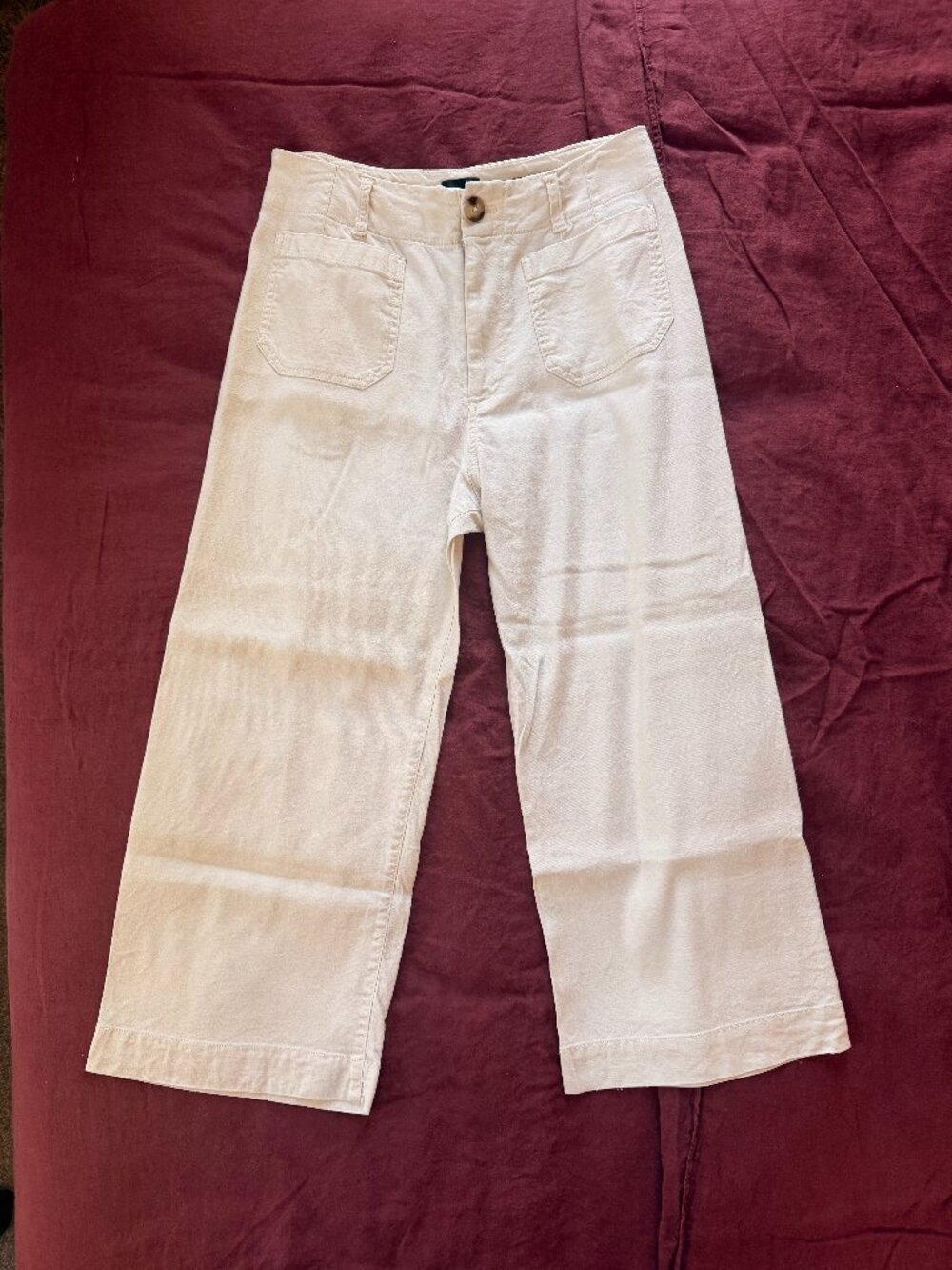 Maeve Anthropologie The Colette Cropped Wide Leg Pants